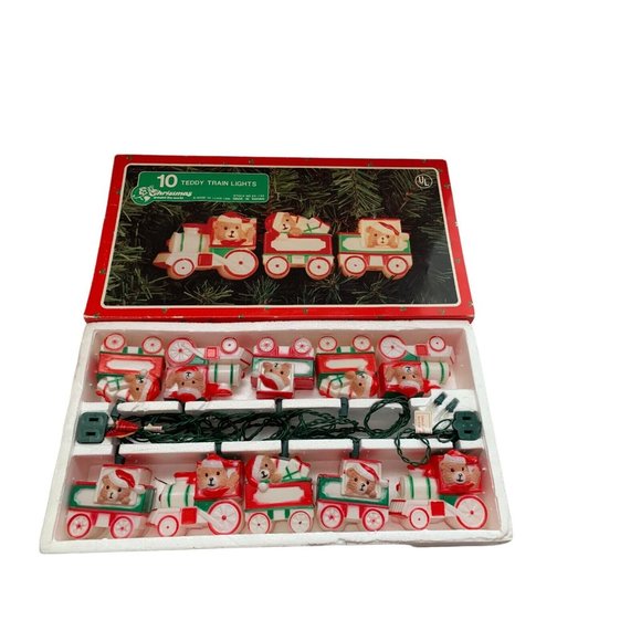 Christmas Around The World House Of Lloyd TEDDY TRAIN Lights NIB Non-Working - Picture 1 of 4